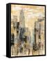 Manhattan Gray and Gold I-Silvia Vassileva-Framed Stretched Canvas