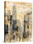 Manhattan Gray and Gold I-Silvia Vassileva-Stretched Canvas