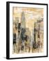 Manhattan Gray and Gold I-Silvia Vassileva-Framed Art Print