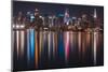 Manhattan in Rainbow Reflection-Belinda Shi-Mounted Photographic Print