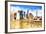 Manhattan Island II - In the Style of Oil Painting-Philippe Hugonnard-Framed Giclee Print