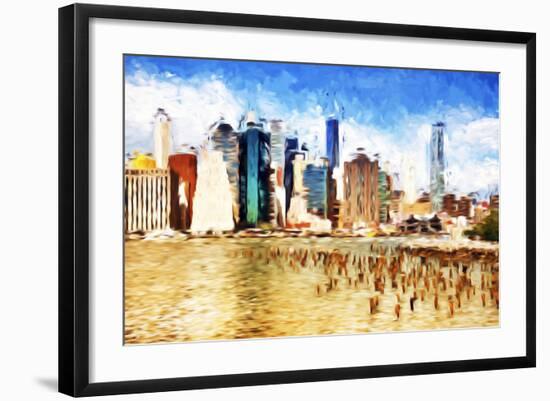 Manhattan Island II - In the Style of Oil Painting-Philippe Hugonnard-Framed Giclee Print