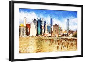 Manhattan Island II - In the Style of Oil Painting-Philippe Hugonnard-Framed Giclee Print