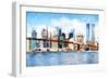 Manhattan Island - In the Style of Oil Painting-Philippe Hugonnard-Framed Giclee Print