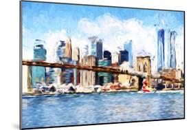 Manhattan Island - In the Style of Oil Painting-Philippe Hugonnard-Mounted Giclee Print