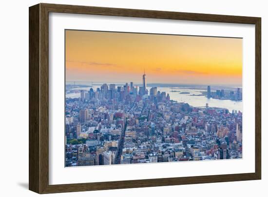 Manhattan, Lower Manhattan and Downtown, World Trade Center, Freedom Tower, New York-Alan Copson-Framed Photographic Print