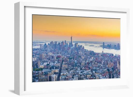 Manhattan, Lower Manhattan and Downtown, World Trade Center, Freedom Tower, New York-Alan Copson-Framed Photographic Print