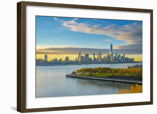 Manhattan, Lower Manhattan and World Trade Center-Alan Copson-Framed Photographic Print