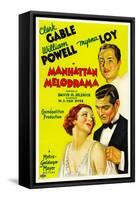 Manhattan Melodrama, William Powell, Myrna Loy, Clark Gable, 1934-null-Framed Stretched Canvas