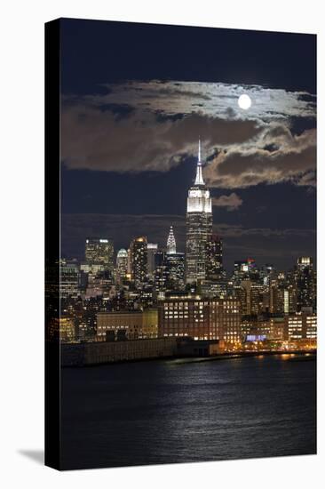 Manhattan, Moonrise over the Empire State Building-Gavin Hellier-Stretched Canvas