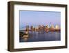Manhattan, New York, USA. Sunrise view of Manhattan and the Brooklyn Bridge.-Emily Wilson-Framed Photographic Print