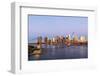 Manhattan, New York, USA. Sunrise view of Manhattan and the Brooklyn Bridge.-Emily Wilson-Framed Photographic Print