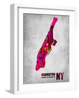 Manhattan New York-NaxArt-Framed Art Print