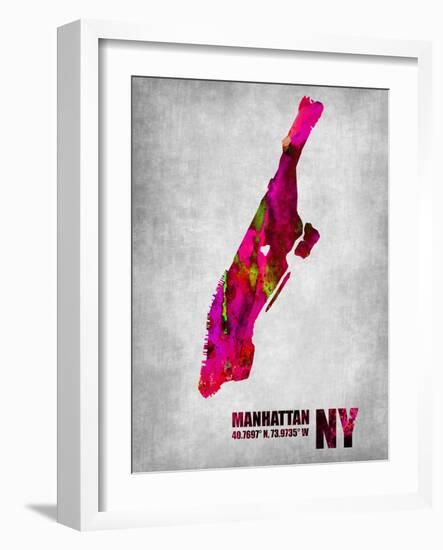 Manhattan New York-NaxArt-Framed Art Print