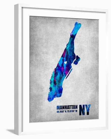 Manhattan New York-NaxArt-Framed Art Print