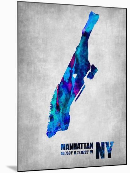 Manhattan New York-NaxArt-Mounted Art Print