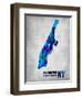 Manhattan New York-NaxArt-Framed Art Print