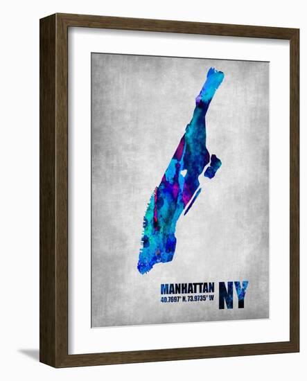 Manhattan New York-NaxArt-Framed Art Print