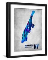 Manhattan New York-NaxArt-Framed Art Print