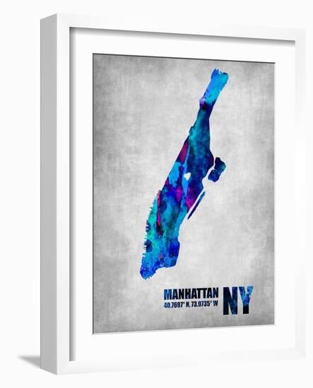 Manhattan New York-NaxArt-Framed Art Print