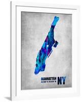 Manhattan New York-NaxArt-Framed Art Print