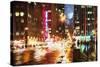 Manhattan Night II - In the Style of Oil Painting-Philippe Hugonnard-Stretched Canvas