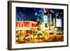 Manhattan Night III - In the Style of Oil Painting-Philippe Hugonnard-Framed Giclee Print