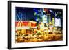 Manhattan Night III - In the Style of Oil Painting-Philippe Hugonnard-Framed Giclee Print