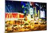 Manhattan Night III - In the Style of Oil Painting-Philippe Hugonnard-Mounted Giclee Print