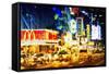 Manhattan Night III - In the Style of Oil Painting-Philippe Hugonnard-Framed Stretched Canvas