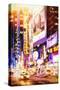 Manhattan Night - In the Style of Oil Painting-Philippe Hugonnard-Stretched Canvas