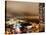 Manhattan Night Landscape with Fog-Philippe Hugonnard-Stretched Canvas