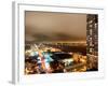 Manhattan Night Landscape with Fog-Philippe Hugonnard-Framed Photographic Print