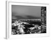 Manhattan Night Landscape with Fog-Philippe Hugonnard-Framed Photographic Print