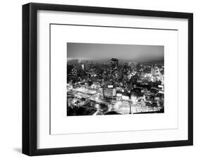 Manhattan Night Landscape with Fog-Philippe Hugonnard-Framed Art Print