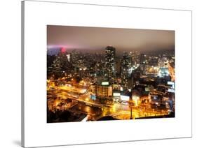 Manhattan Night Landscape with Fog-Philippe Hugonnard-Stretched Canvas