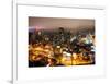 Manhattan Night Landscape with Fog-Philippe Hugonnard-Framed Art Print