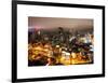 Manhattan Night Landscape with Fog-Philippe Hugonnard-Framed Art Print