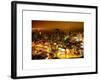 Manhattan Night Landscape with Fog-Philippe Hugonnard-Framed Art Print