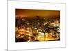 Manhattan Night Landscape with Fog-Philippe Hugonnard-Mounted Art Print