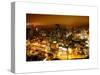 Manhattan Night Landscape with Fog-Philippe Hugonnard-Stretched Canvas