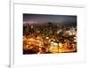 Manhattan Night Landscape with Fog-Philippe Hugonnard-Framed Art Print