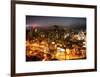 Manhattan Night Landscape with Fog-Philippe Hugonnard-Framed Art Print