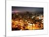 Manhattan Night Landscape with Fog-Philippe Hugonnard-Stretched Canvas