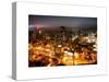 Manhattan Night Landscape with Fog-Philippe Hugonnard-Stretched Canvas