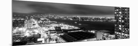 Manhattan Night Panoramic Landscape with Fog-Philippe Hugonnard-Mounted Photographic Print