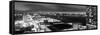 Manhattan Night Panoramic Landscape with Fog-Philippe Hugonnard-Framed Stretched Canvas