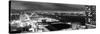 Manhattan Night Panoramic Landscape with Fog-Philippe Hugonnard-Stretched Canvas