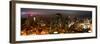 Manhattan Night Panoramic Landscape with Fog-Philippe Hugonnard-Framed Photographic Print