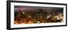 Manhattan Night Panoramic Landscape with Fog-Philippe Hugonnard-Framed Photographic Print